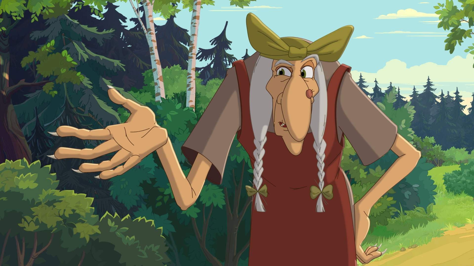 Horse Julius on the Throne and Three Heroes